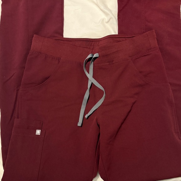 Figs Women's Burgundy Pants - Picture 1 of 2